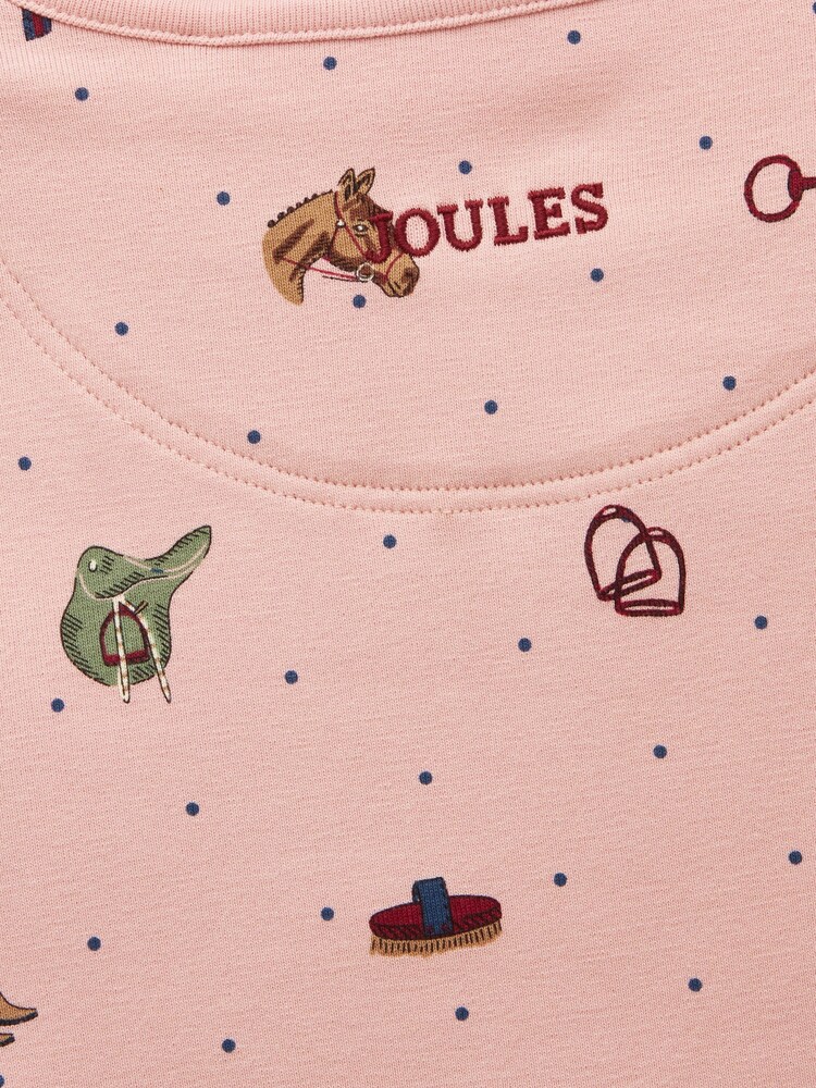 Joules Girls' Kipwell Pink Long Sleeve Pyjama Set - Image 5 of 5