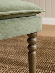 Laura Ashley Set of 2 Stretton Chenille Hedgerow Green Nordan Dining Chairs - Image 2 of 6