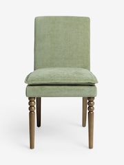 Laura Ashley Set of 2 Stretton Chenille Hedgerow Green Nordan Dining Chairs - Image 3 of 6
