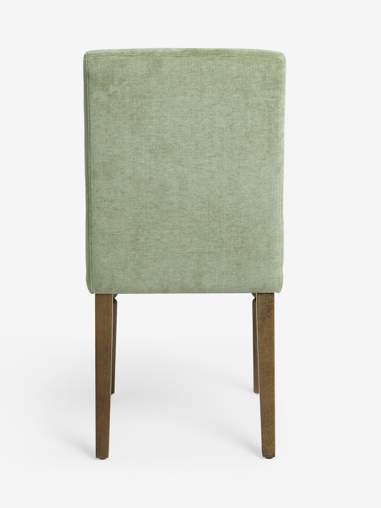 Laura Ashley Set of 2 Stretton Chenille Hedgerow Green Nordan Dining Chairs - Image 6 of 6