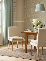 Laura Ashley Set of 2 Baron Chenille Hazelnut Natural Nordan Dining Chairs - Image 1 of 6