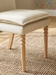 Laura Ashley Set of 2 Baron Chenille Hazelnut Natural Nordan Dining Chairs - Image 2 of 6