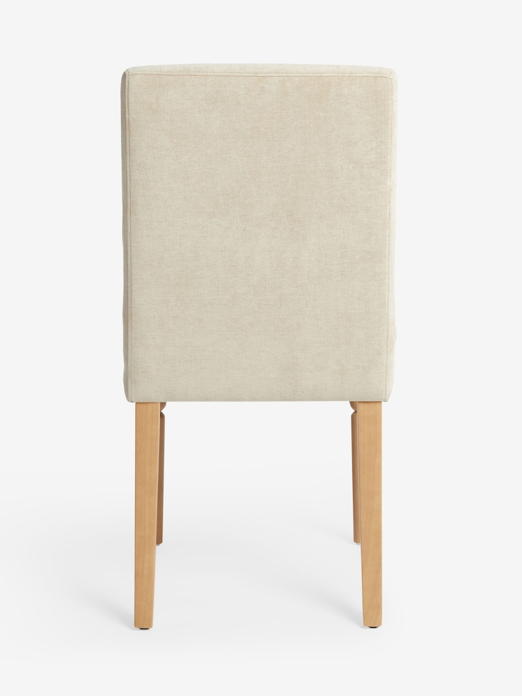 Laura Ashley Set of 2 Baron Chenille Hazelnut Natural Nordan Dining Chairs - Image 6 of 6