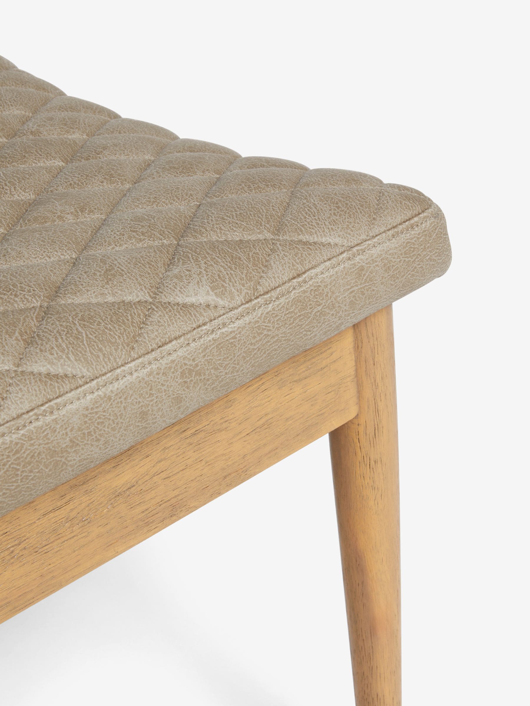 Buy Set of 2 Monza Faux Leather Mink Mid Wood Leg Atlas Dining