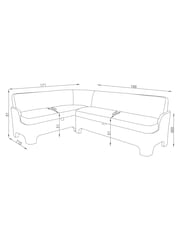 Fine Chenille Moss Green Ebony Banquette - Image 4 of 9