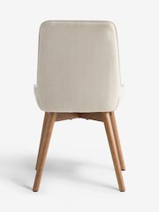 Set of 2 Pebble Hamilton Mid Wood Leg Quilted Dining Chairs - Image 9 of 9