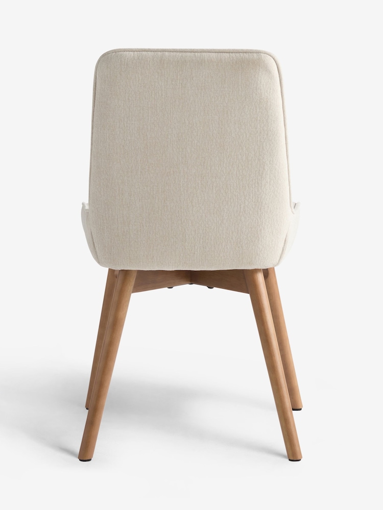 Set of 2 Pebble Hamilton Mid Wood Leg Quilted Dining Chairs - Image 9 of 9