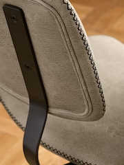 Set of 2 Monza Faux leather Mink Aiden Black Leg Dining Chairs - Image 2 of 7