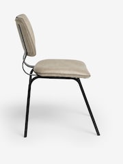 Set of 2 Monza Faux leather Mink Aiden Black Leg Dining Chairs - Image 6 of 7