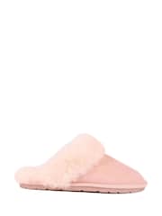 Jones Bootmaker Pink Bella Rose Sheepskin Mules Slippers - Imagem 1 de 5