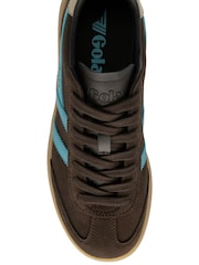 Marrón oscuro con tonos océano y suela color hueso - Zapatillas de deporte para mujer Viper de Gola - Imagen 4 de 4