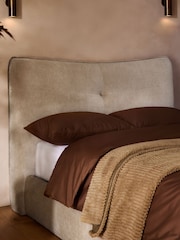 Relaxed Chenille Light Natural Lucca Upholstered Ottoman Storage Bed Frame - Image 3 of 6