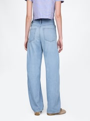 Gap Blue UltraSoft High Waisted Barrel Jeans - Image 3 of 6