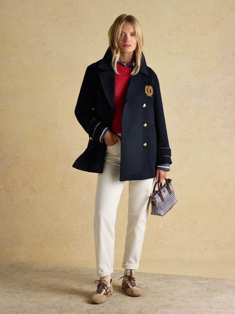 Pardesiu Belchamp din Blend de lână cu insignă cu mărgele - Imaginea 6 din 6