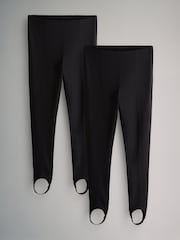 The Set Black 2 Pack Ponte Stirrup Leggings - Image 2 of 9