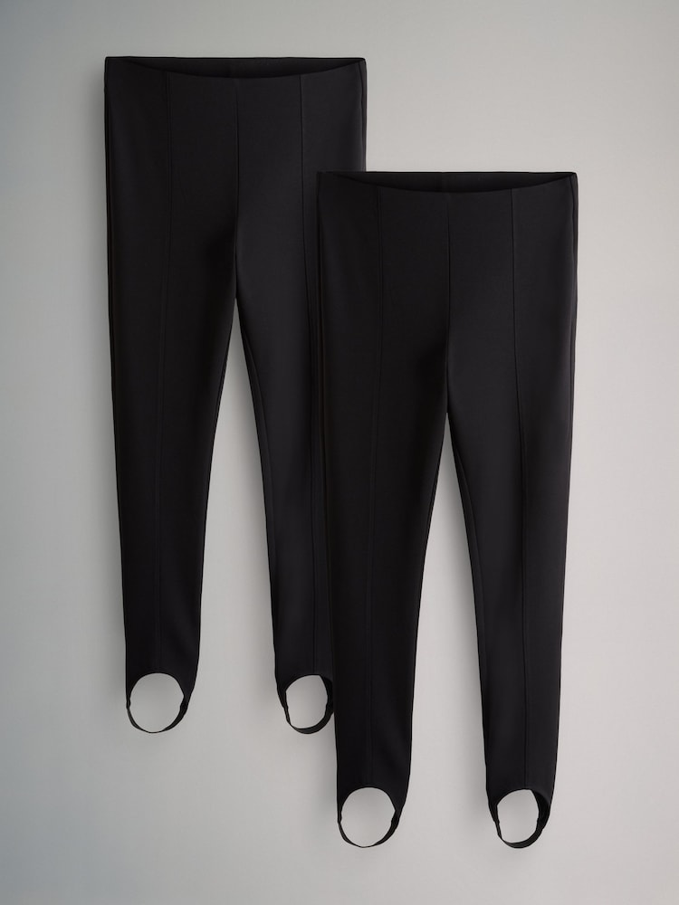 The Set Black 2 Pack Ponte Stirrup Leggings - Image 2 of 9