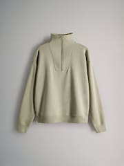 The Set Stone/Khaki 2 Pack Half Zip Funnel Neck Sweatshirts - Image 3 of 5
