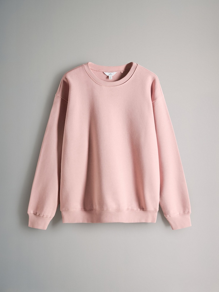 The Set Chocolate Brown/Taupe Brown/Dusty Pink/Cream 4 Pack Relaxed Crew Neck Sweatshirt - Image 2 of 7