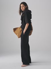 The Set Brown/Black 2 Pack Wide Leg Interlock Joggers - Image 3 of 12