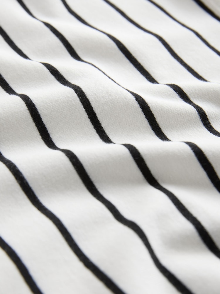 The Set Black/White/Stripe 3 Pack Square Neck Longsleeve T-Shirts - Image 6 of 6