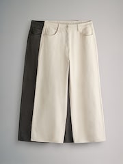 The Set Cream/Chocolate Brown 2 Pack Straight Leg Jeans - Image 1 of 5