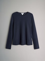 The Set Cream/Brown/Navy Blue 3 Pack Sheer Long Sleeve T-Shirts - Image 11 of 13