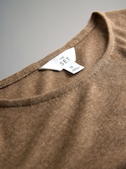 The Set Cream/Brown/Navy Blue 3 Pack Sheer Long Sleeve T-Shirts - Image 12 of 13