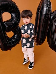 Grey/White Ghost All Over print Halloween Long Sleeve Graphic Print T-Shirt (3mths-7yrs) - Image 3 of 3