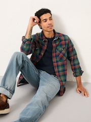 FatFace Rye Multi coloured Long Sleeve Buffalo Check Shirt - Image 4 of 5