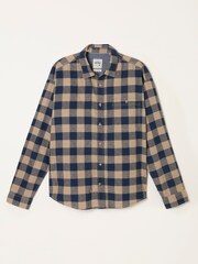 FatFace Navy Long Sleeve Relaxed Buffalo Check Shirt - Image 5 of 5
