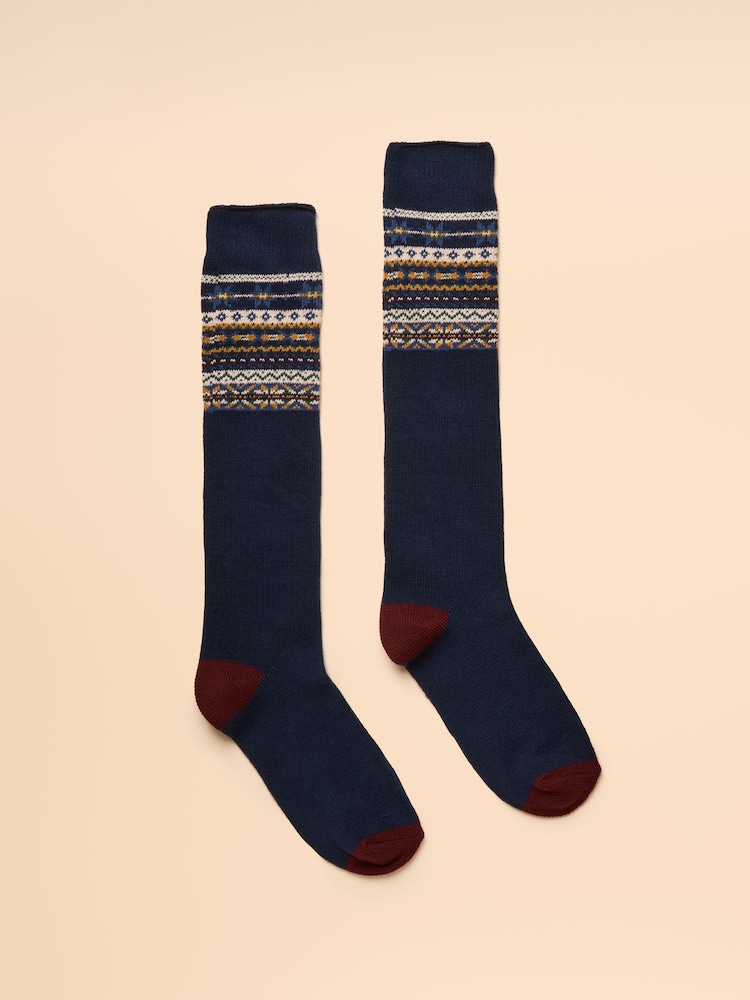 Joules Wader Multi Navy Welly Socks - Image 1 of 3