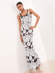 Vestido longo bordado Lipsy Premium 3D Rose - Imagem 1 de 4