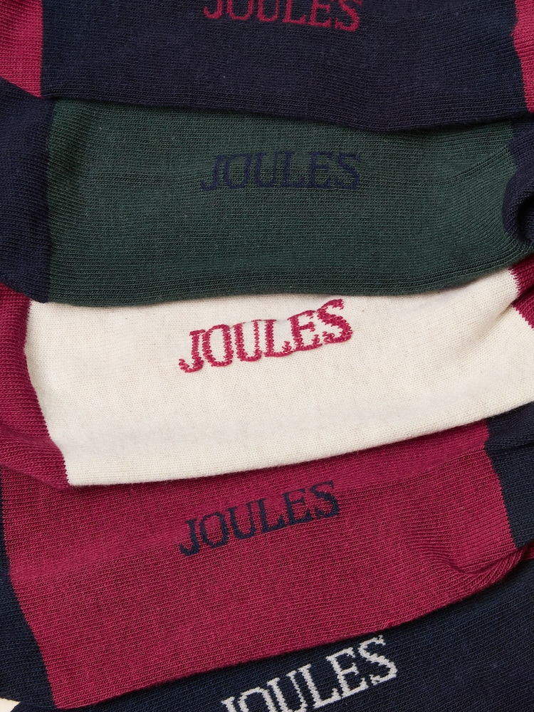 Joules Everyday Navy Heritage 5 Pack Ankle Socks - Image 3 of 3 Joules Everyday Navy Heritage 5 Pack Ankle Socks - Image 3 of 3