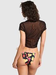 Victoria's Secret PINK Black Mesh Cover Up Crop Top - Image 2 of 3