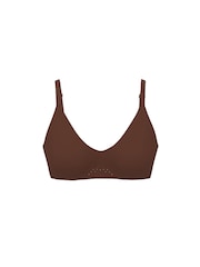 Victoria's Secret Ganache Brown VSX Featherweight™ Medium V-Neck Sports Bra - Image 1 of 1