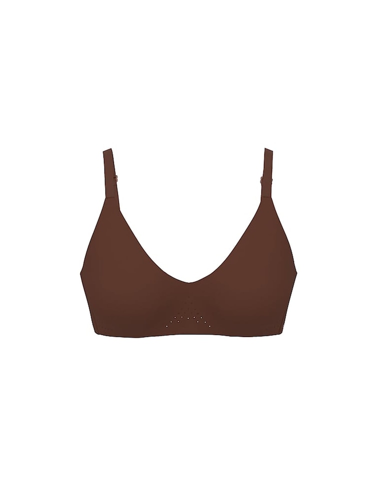 Victoria's Secret Ganache Brown VSX Featherweight™ Medium V-Neck Sports Bra - Image 1 of 1