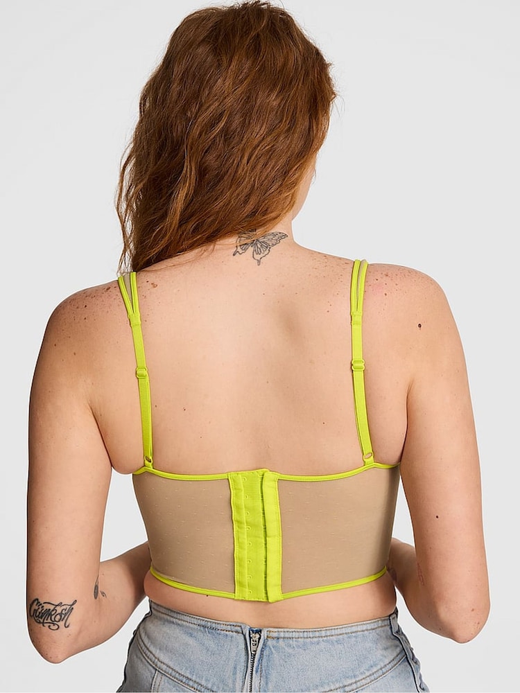 Victoria's Secret PINK Sahara Green Fruit Salad Lace Corset - Image 2 of 2