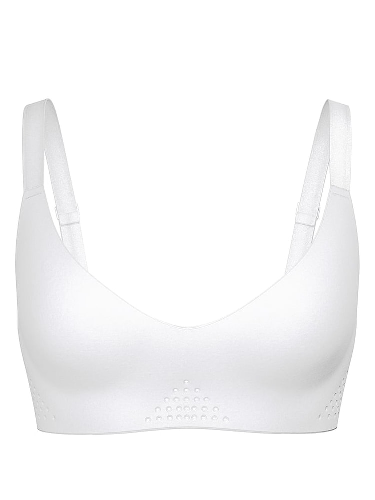 Victoria's Secret White VSX Featherweight™ Medium V-Neck Sports Bra - Image 3 of 3
