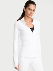 Victoria's Secret White Incredible Coverage™ Half Zip Jacket - Image 1 of 3