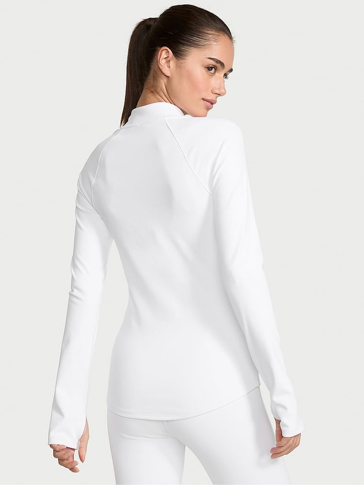 Victoria's Secret White Incredible Coverage™ Half Zip Jacket - Image 2 of 3