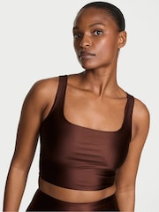 Victoria's Secret Ganache Brown VSX GlossyTech™ Square Neck Bra Top - Image 1 of 3