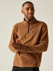 Regatta Brown Mens Thompson Lightweight Half Zip Fleece - Image 1 of 7
