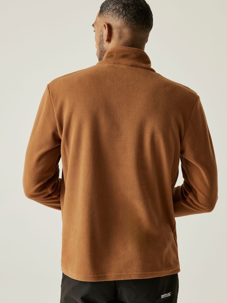 Regatta Brown Mens Thompson Lightweight Half Zip Fleece - Image 2 of 7