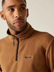 Regatta Brown Mens Thompson Lightweight Half Zip Fleece - Image 4 of 7