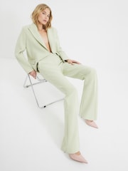 River Island Green Slim Flare Trousers - Image 1 of 6