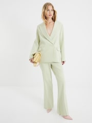 River Island Green Slim Flare Trousers - Image 2 of 6