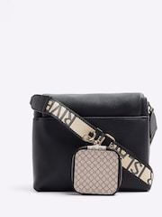 Черный - River Island Flap Over Cross-Body Bag - Image 4 of 5