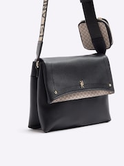Черный - River Island Flap Over Cross-Body Bag - Image 5 of 5
