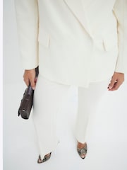 River Island Cream Slim Flare Trousers - Image 2 of 6