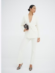 River Island Cream Slim Flare Trousers - Image 3 of 6